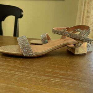 2" Heels, Nude Shimmer, Size 9 wide, 2" heel De Blossom Collection